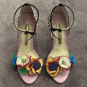 Sophia Webster Strappy Sandals with Floral Front Detail - Size 35.5
